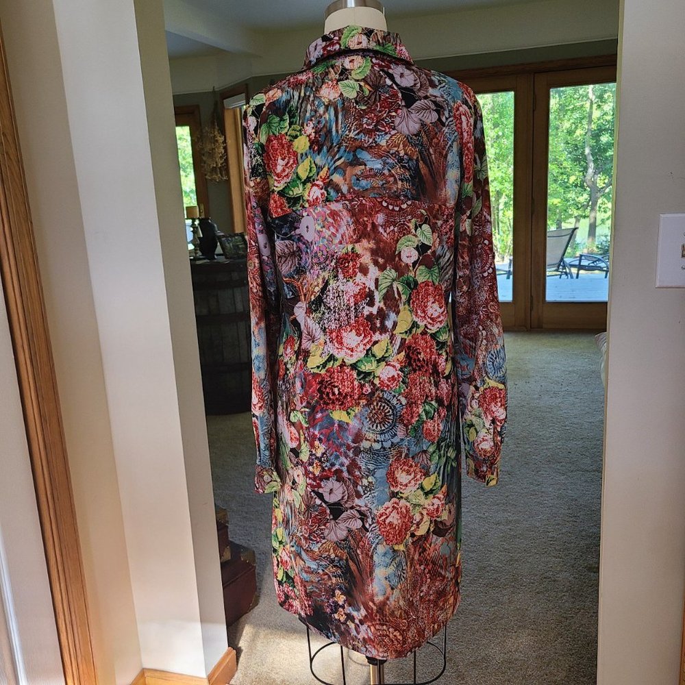 Button Up Collared Floral Dress - image 3